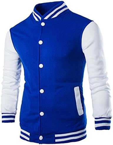Landoo Mens Stand Collar Varsity Blue L