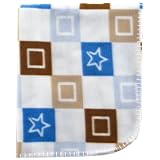Luvable Friends Printed Fleece Blanket, Blue