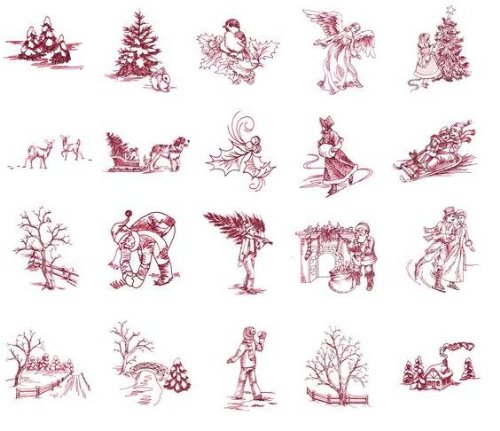 Brother Embroidery Machine Memory Card CHRISTMAS 