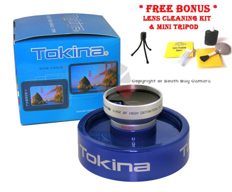 Tokina 0.45X Wide Angle Macro Lens for Sony HDR-SR1 HDR-SR82 HDR-SR52 HDR-SR42