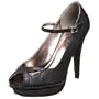 Miss Me Women's Nobu-7 Peep Toe Mary Jane,Black,7 M US