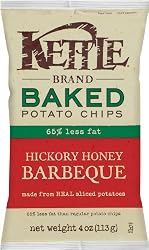 Kettle Bakes Potato Chips, Hickory Honey Barbecue, 4-Ounce Bags (Pack of 15)