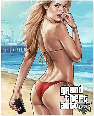 Cupass GTA V Art Print Poster 8.5x11 In White