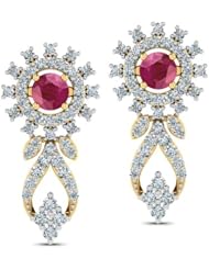 Diamond (0.77 Ct, IJ-SI), 18 Kt Yellow Gold Komal Plush Earring