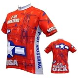World Jersey's Men's WWII P 51 Mustang Short Sleeve Cycling Jersey