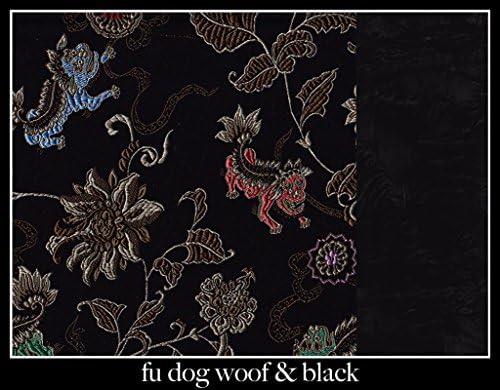 Candi Andi - Ergonomic Keyboard Wrist Rest Pad - Dual Sided Satin Brocade &amp; Crushed Velvet - Unscented - Fu Dog Woof