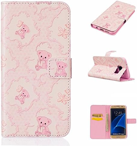 Galaxy S7 Edge Case,Galaxy S7 Edge Wallet Case,FAIRYCASE(TM)Flip Leather Stand with Card Slots Magnet Buckle Case Cover for Galaxy S7 Edge,Color Bear