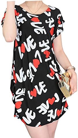 Gk2 Womens Casual Loose Dolman Sleeve Tops Blouse Floral Dress (One size(fit S-L), B 19)