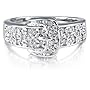FOJO's Diamonds in Silver Buckle Ring (.25 ct. tw.)