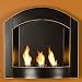 Wall Mount Arch Fireplace in Black
