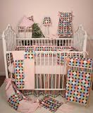 Pink Chocolate Polka Dots 4 Piece Crib Bedding Set by Brandee Danielle