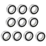 uxcell 溝玉ホイールベアリング　17mm内径　35mm外径　 10mm厚さ　ローラーブレード　10個　6003RS