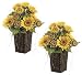 TWO 18" Sunflower in Basket Yellow