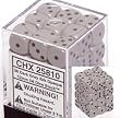 Chessex Opaque 12mm d6 Dark Grey w/Black Dice Block 36 Dice