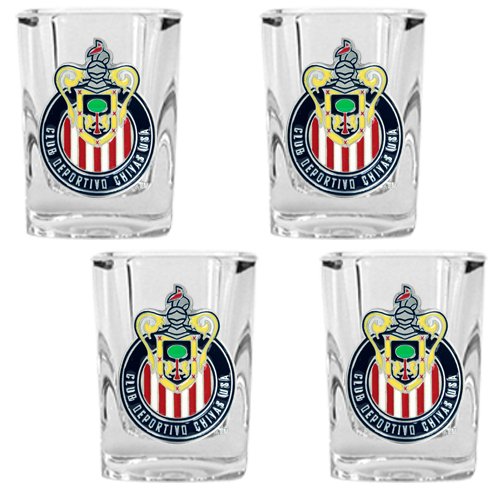 Chivas USA MLS 4pc Square Shot Glass Set - Primary Team Logo
