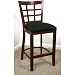 Mahogany Wooden Bar Stools 24 Inches - Counter Height Chairs Fully Assembled