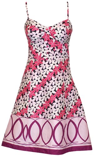 50's Style Floral Cotton Sundress Dress