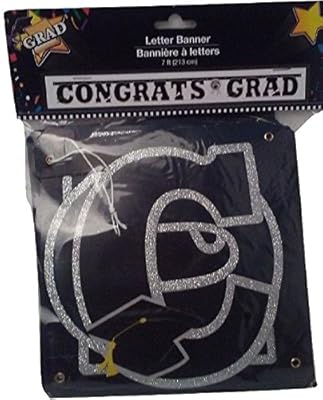 Graduation 2016 Party Supplies Gift 2 Piece Decoration Banner & Centerpiece Lettering Set