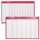 At-A-Glance(R) Undated Erasable/Reversible Wall Planner,
Universal/Vacation, 36in. x 24in., Red
