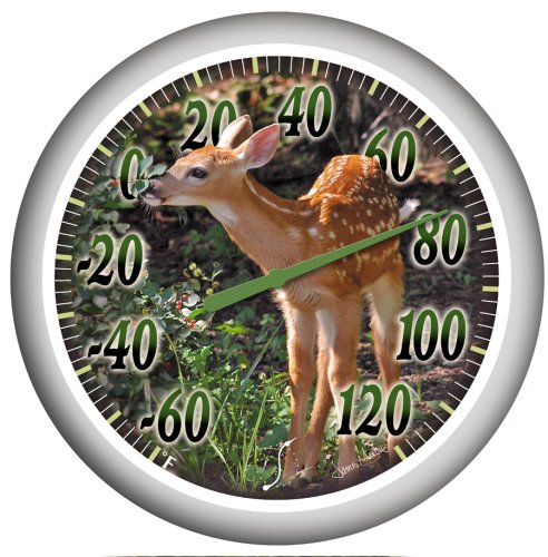 Springfield Precision Instruments 13 Inch Fawn Low Profile Patio Thermometer