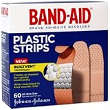 Band-Aid Brand Adhesive Bandages, Plastic, 60-Count All-One-Size (Pack of 8)