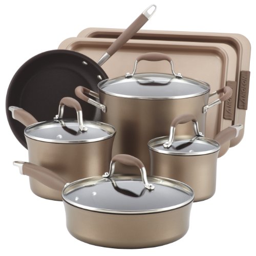 Anolon Advanced Bronze Nonstick 9Piece Cookware Set with 2Piece