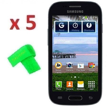 5 x Straight Talk Samsung Galaxy Stardust S766c Screen Protector Guard CLEAR PRE-CUT No Cutting Require Perfect Fit + EXTREME BRAND (5 x Clear Screen Protector)