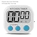 Great Polly 2 Pack Digital Kitchen Timer Cooking Timers Clock with Alarm Magnetic Back and Stand, Minute Second Count Up Countdown, Large LCD Display (Blue)