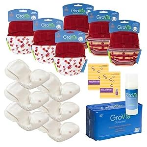 Click to buy Cloth Baby Diapers Supplies: Grovia Girl Variety Cloth Diapering System Starter Kit from Amazon!