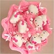 Forever Love Flower Bouquet of Dolls, 9 Hello Kitty
