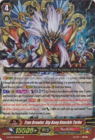Cardfight!! Vanguard TCG - True Brawler, Big Bang Knuckle Turbo (G-FC01/005EN) - Fighter's Collection 2015