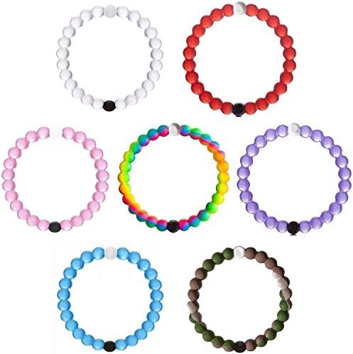 New Silicone Beaded Bracelet Medium 7PCS