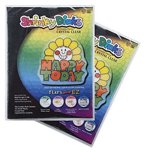 Shrinky Dinks Crystal Clear 20 Sheet Pack
