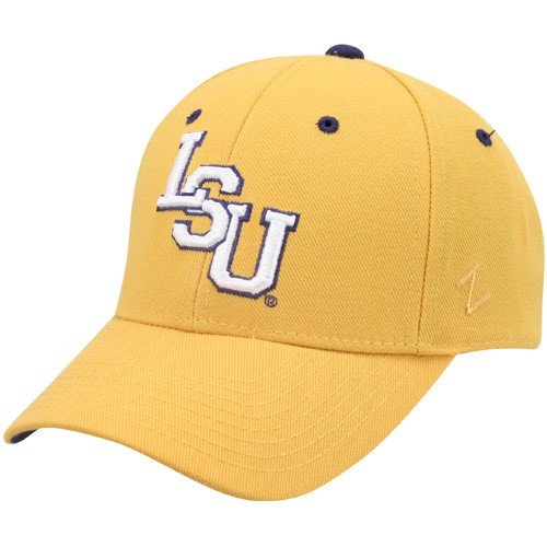 Zephyr LSU Tigers Gold DH Letter Fitted Hat (7 1/4)