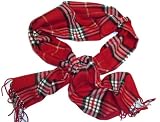 Red,black and white plaid scarf