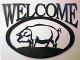 Pig Welcome Sign Metal