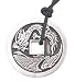 Chinese Money Dragon Silver Tone Pewter Pendant Necklace