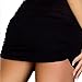 Cocobla Women Cocktail Mini Dress Club Party Black V-neck Backless Skirt