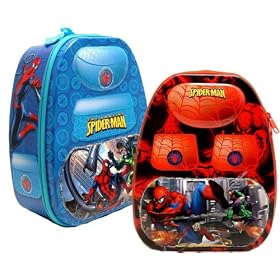 Spiderman Tin Lunch Box Bag (set of 2), Spiderman backpack also available! by Boyz Lunch Bags/Box