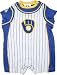 Milwaukee Brewers Baby Pinstripe Romper