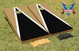 DARK GOLD & BLACK Matching Triangle Cornhole Bean Bag Toss Game