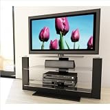 Sonax Atlantic 32-52 Inch Flat Panel TV Stand in Black Lacquer Finish