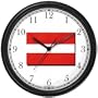 Flag of Latvia - Latvian Theme Wall Clock by WatchBuddy Timepieces (Black Frame)