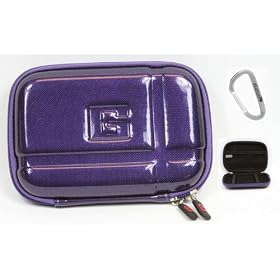 Purple Camera Carry Case for 5.2 inch Sony DSC-H55, MHS-PM5 bloggie + An Ekatomi Hook.