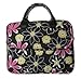 14.1 inch Black Power of Love Flower Pattern Laptop Notebook Carry Case / Briefcase / Shoulder Messenger Bag