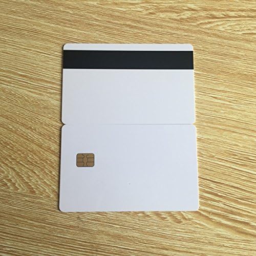 YARONG-10pcs White SLE4442 contact chip pvc smart card with Hico magnetic stripe