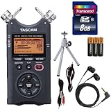 Tascam DR-40 4ch. Recording Package w/ Ear-Buds, Sonic Sense Cables, Tripod, 8GB SD card, & More!