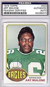 Art Malone Autographed Signed 1976 Topps Card #83365072 - PSA/DNA Certified - NFL Slabbed Autographed Cards