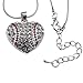 Crystal Accent Heart Baseball Softball Pendant Silver-Tone Necklace Jewelry Gift for Teens Wife Mom Girlfriend