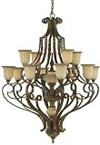 Coventry Castle Traditional 13-light 46 inch Chandelier in Aged Tortoise Shell